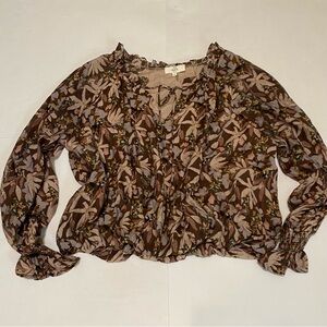 Entro Floral Brown Women's Top